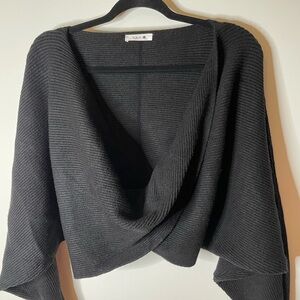 VILA Elegant Black Women's Poncho